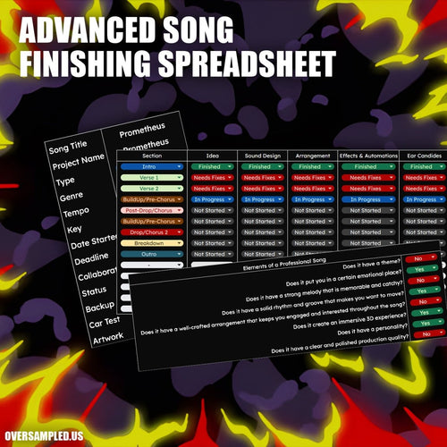 Advanced Song Finishing Spreadsheet - Oversampled